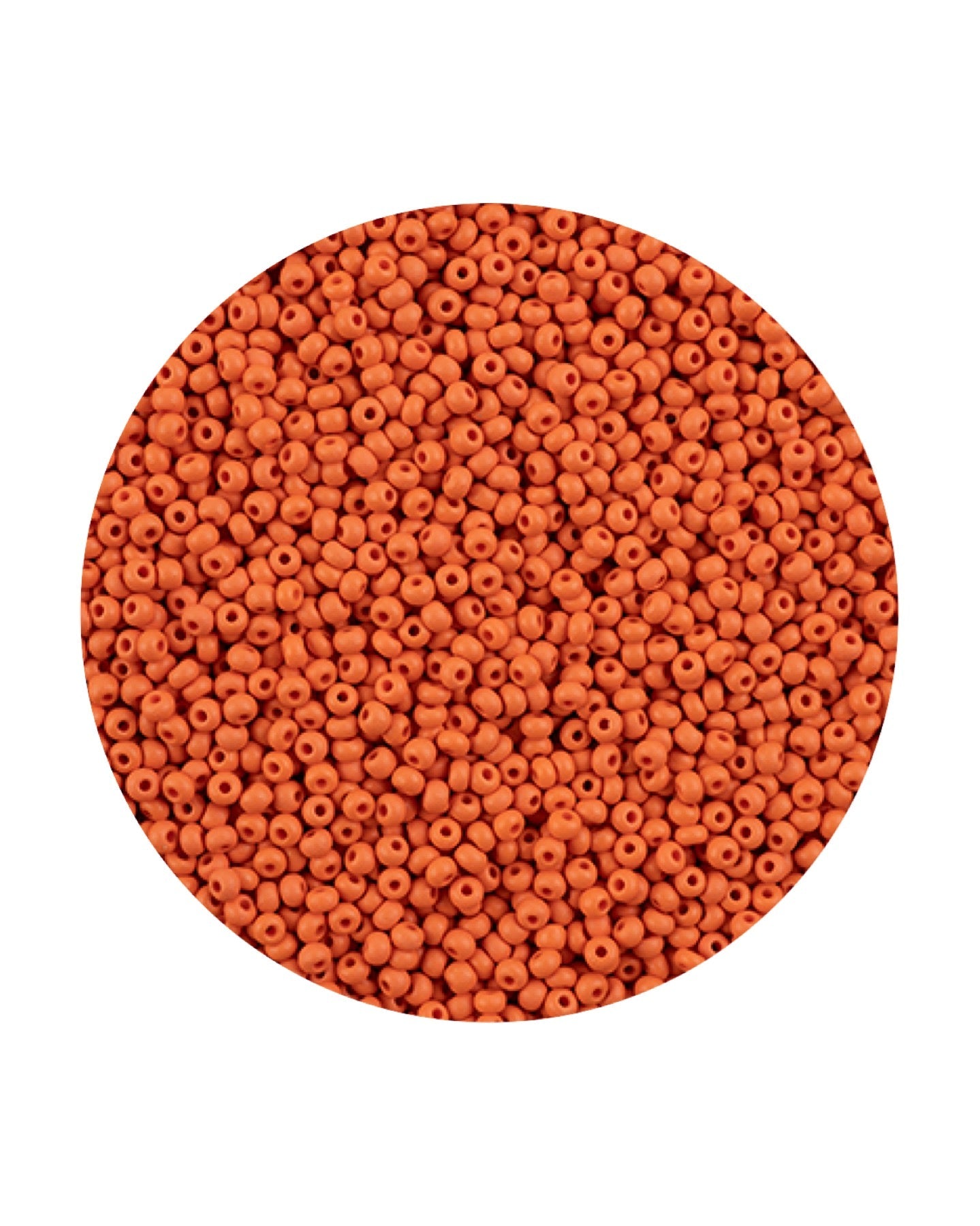 Perles de rocaille Preciosa Permalux 11/0 teintes en craie orange mat, sachets de 23 g