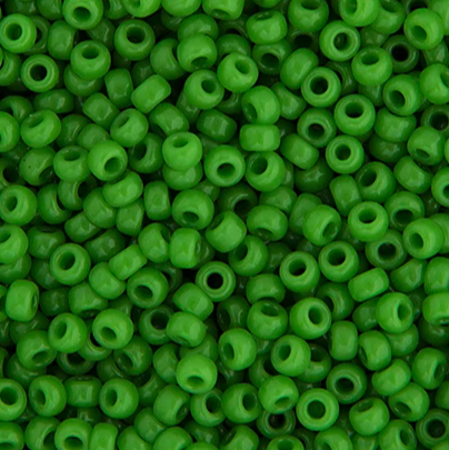 Miyuki Seed Bead 15/0 Green Pea Opaque, 23g Vial