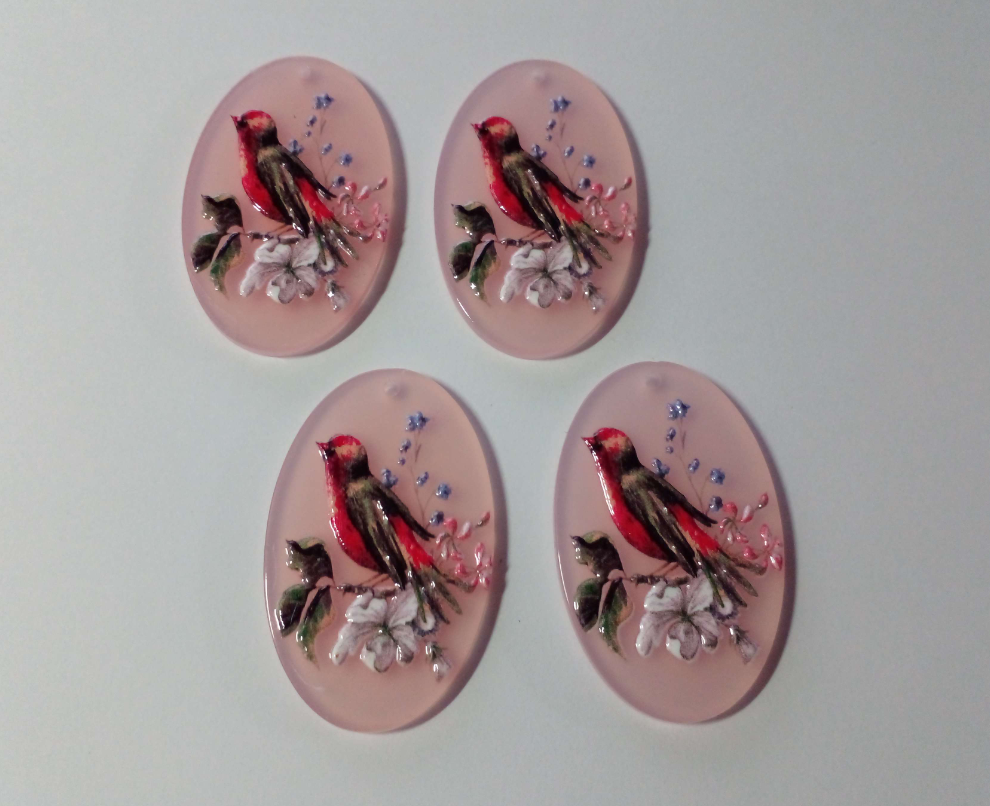 24*40mm Bird Cabochons - See Color Options
