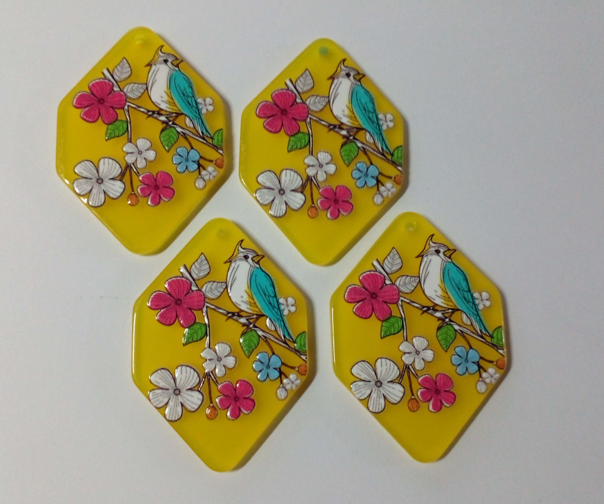 24*40mm Bird Cabochons - See Color Options