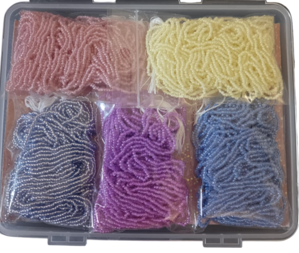 Kit de cuentas de semillas checas 12/0 con respaldo adicional