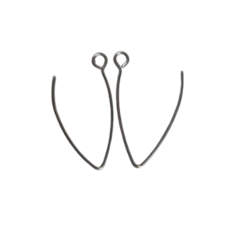 26mm Short Earring Hooks Stainless Steel