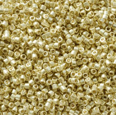 Delica 11/0 RD #2502 Duracoat Galvanized Light Gold 5.2g Vial