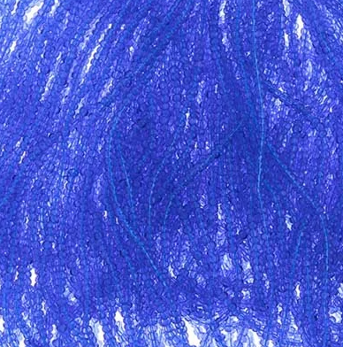 13/0 Charlotte Cut Preciosa (Czech) Bead Transparent Blue Strung