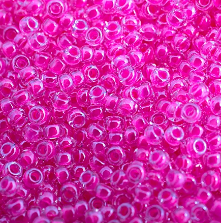 11/0 Miyuki Seed Beads Hot Pink Luminous Neon C/L