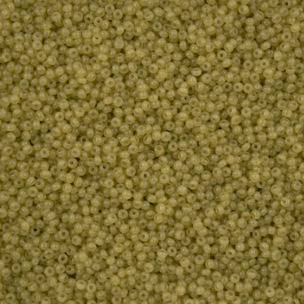 11/0 Preciosa Seed Beads Alabaster Mustard Solgel