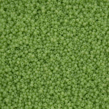 11/0 Preciosa Seed Alabaster Beads Green Solgel