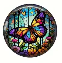 25mm Colorful Glass Butterfly Cabochon - See Color Options