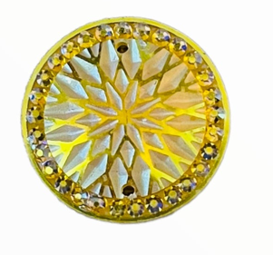 Couverture en forme d'étoile circulaire de 20 mm, en résine, à coudre - Voir les options de couleur