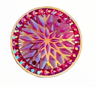 Couverture en forme d'étoile circulaire de 20 mm, en résine, à coudre - Voir les options de couleur
