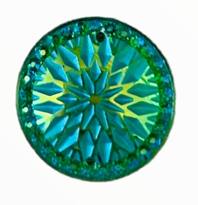 Couverture en forme d'étoile circulaire de 20 mm, en résine, à coudre - Voir les options de couleur