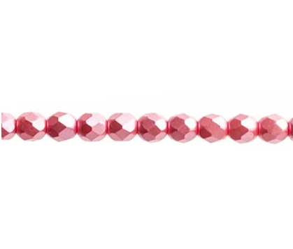 4mm Czech Fire Polished Beads, Pearl Pastels - See Color Options