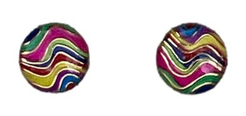 10mm Round Swirls Acrylic- See Color Options