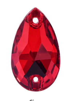 17*28mm Tear Drop AAAAA Glass Crystal, Sew On Gems, Sold in Pairs - See Color Options