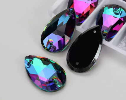 17*28mm Tear Drop AAAAA Glass Crystal, Sew On Gems, Sold in Pairs - See Color Options