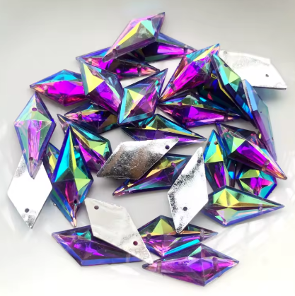 10*22mm Resin Diamond, Sew On - See Color Options