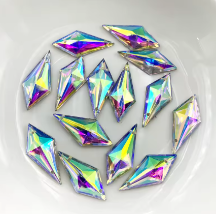 10*22mm Resin Diamond, Sew On - See Color Options