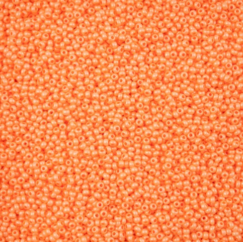 11/0 Preciosa Seed Pearl Orange Chalk Luster Terra