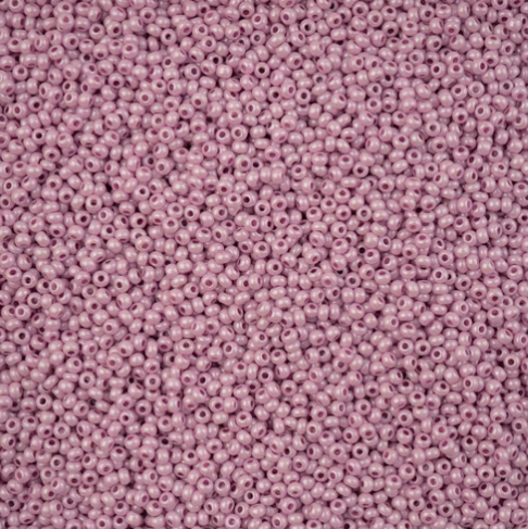 11/0 Preciosa Seed Pearl Lilac Chalk Luster Terra