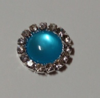 15mm Cat Eye Round Resin with Rhinestones - See Color Options