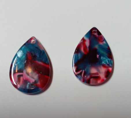 Acrylic Tortoiseshell Drops - See Color and Size Options