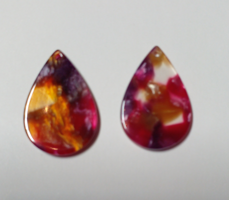 Acrylic Tortoiseshell Drops - See Color and Size Options