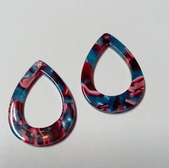 Acrylic Tortoiseshell Drops - See Color and Size Options