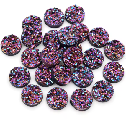 20mm Faux Druzy Ore Round - See Color Options