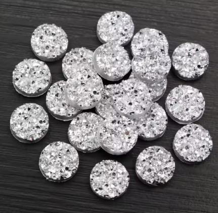 20mm Faux Druzy Ore Round - See Color Options