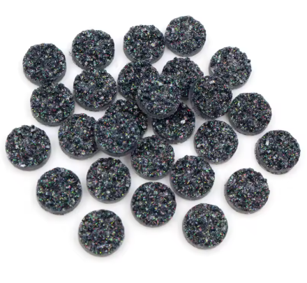 20mm Faux Druzy Ore Round - See Color Options