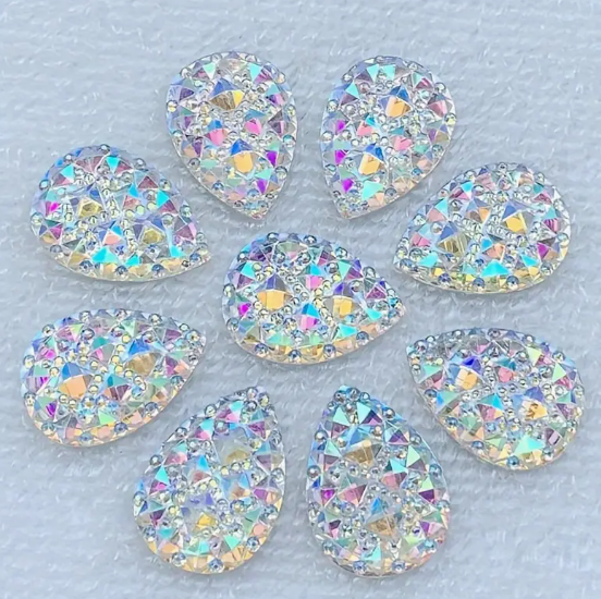 18*25 Resin Sew-On Gummy Spike Drop - See Color Options