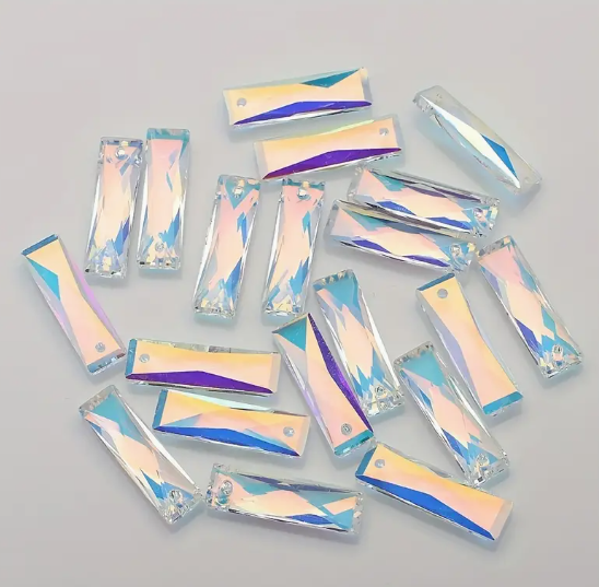 7*25mm Strass Rectangle Crystal Pendent - See Color Options