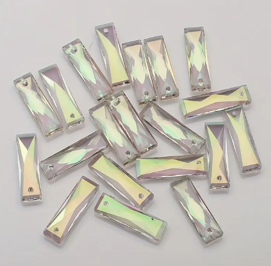 7*25mm Strass Rectangle Crystal Pendent - See Color Options