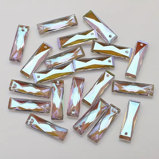 7*25mm Strass Rectangle Crystal Pendent - See Color Options