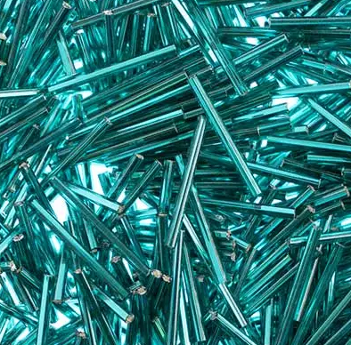 #7 30mm Bugles Preciosa Teal Green S/L