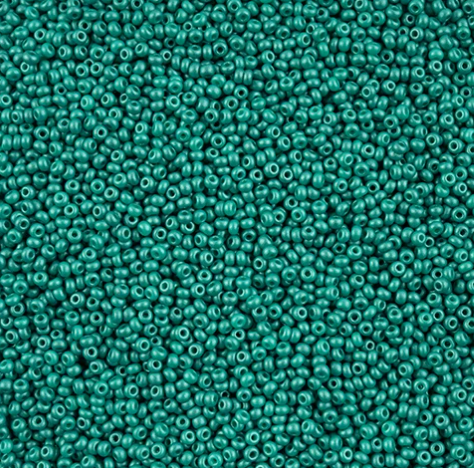 10/0 Preciosa Seed Bead PermaLux Dyed Chalk Sea Green