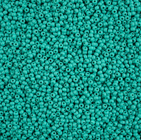10/0 Preciosa Seed Bead PermaLux Dyed Chalk Sea Green Matte