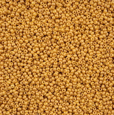 10/0 Preciosa Seed Bead PermaLux Dyed Chalk Yellow-Brown
