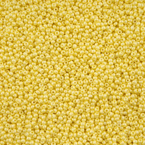10/0 Preciosa Seed Bead PermaLux Dyed Chalk Light Yellow Matte