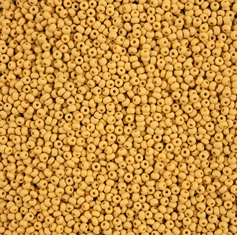 10/0 Preciosa Seed Bead PermaLux Dyed Chalk Yellow-Brown Matte
