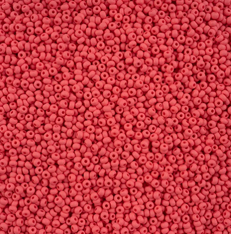 10/0 Preciosa Seed Bead PermaLux Dyed Chalk Red Matte