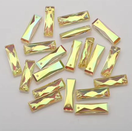 7*25mm Strass Rectangle Crystal Pendent - See Color Options