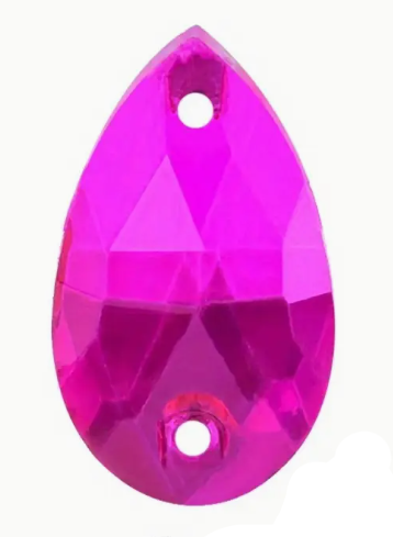 17*28mm Tear Drop AAAAA Glass Crystal, Sew On Gems, Sold in Pairs - See Color Options