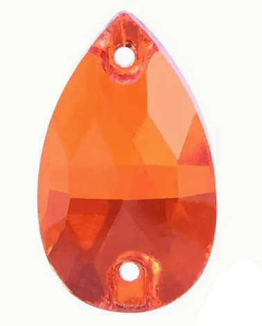 17*28mm Tear Drop AAAAA Glass Crystal, Sew On Gems, Sold in Pairs - See Color Options
