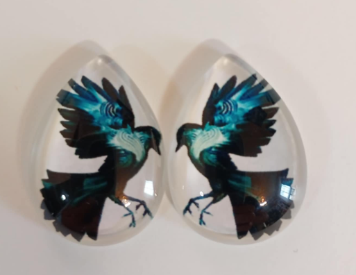 18*25mm Images on Glass, Teardrop, Glue on - See Color Options