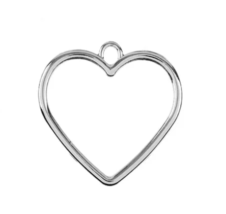 Beadwork Findings Pendant, Heart, 5pcs/Pack - See Color Options