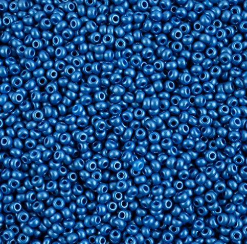 8/0 Preciosa Seed Beads Permalux Dyed Chalk Blue