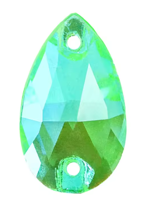 17*28mm Fancy Glass Crystal, Sew On Gems, Sold in Pairs - See Color Options