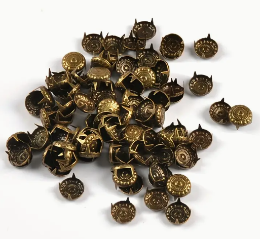 11mm Bronze Nail Head Studs, Claw Back