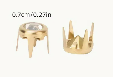 7mm Crystal Nail Head Stud, Claw Back - See Color Options